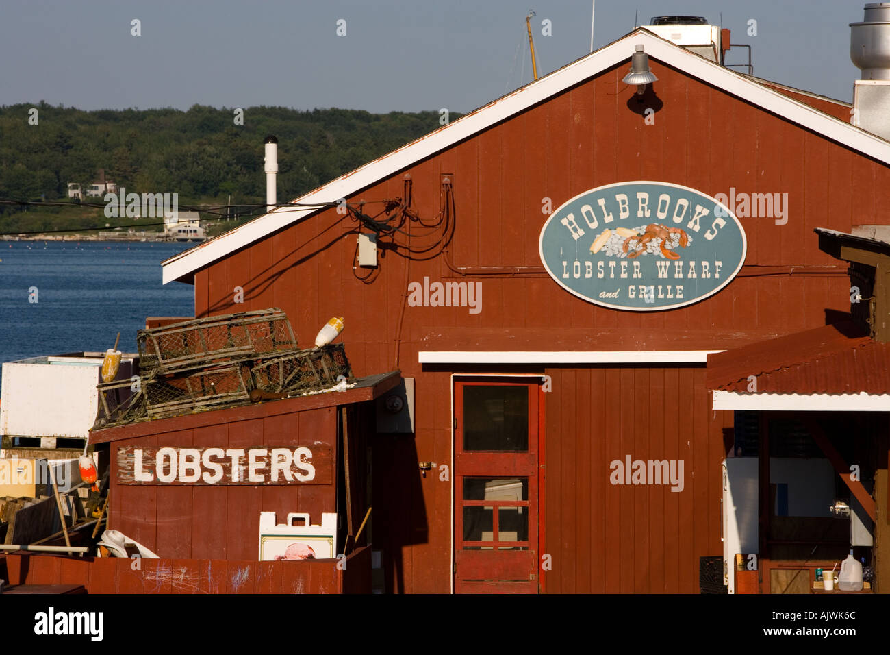 Holbrook s Lobster Wharf and Grille Cundy Harbor Maine Stock Photo Alamy