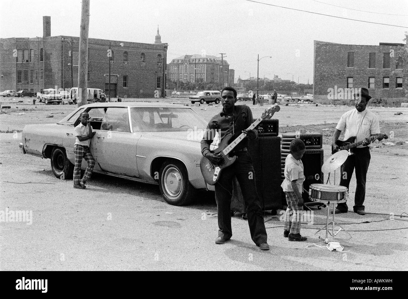 Blues Band Maxwell Street Chicago USA Stock Photo Alamy