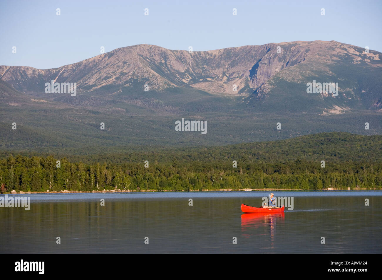 Canoeing on Maine s Katahdin Lake The north basin of Mountain Katahdin
