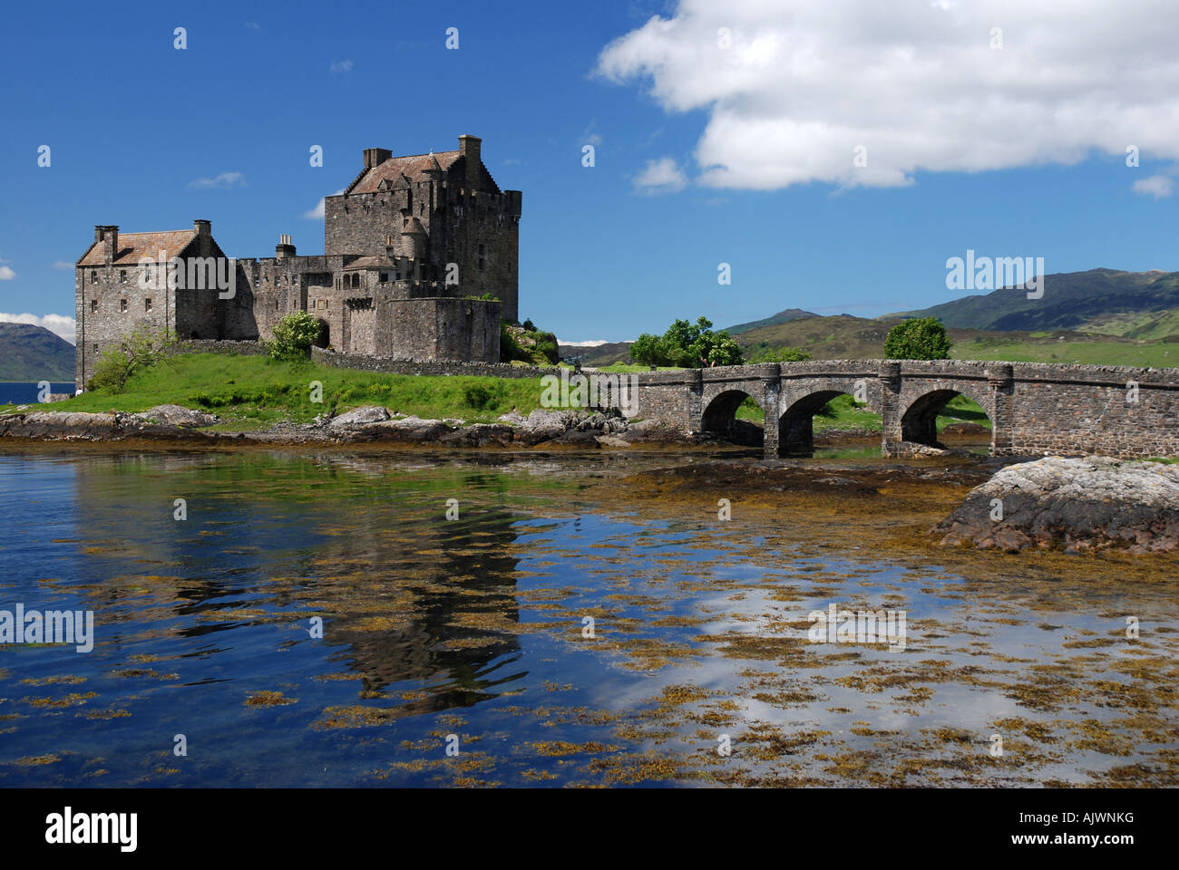 Eilean Donan Castle on Loch muich Atlantic coast NW Highland Scotland Stock Photo