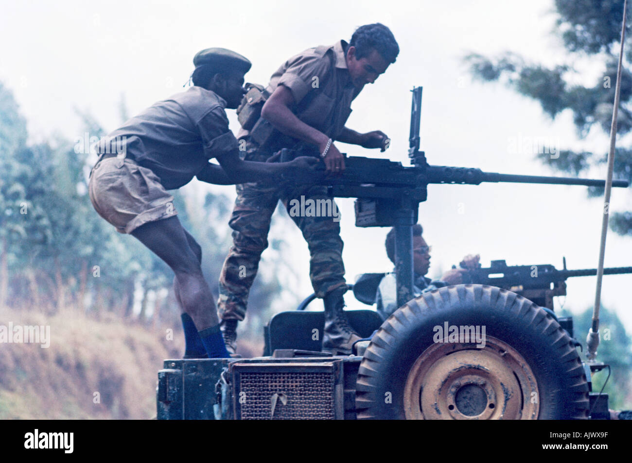 Hired mercenaries provoked historic crises in the east of what s now called Democratic Republic of Congo Stock Photo