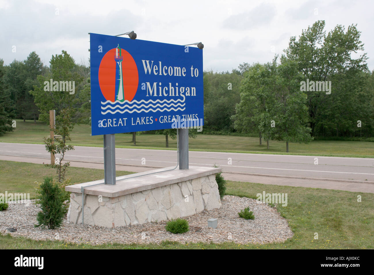 Ironwood Michigan Center Stock Photo Alamy