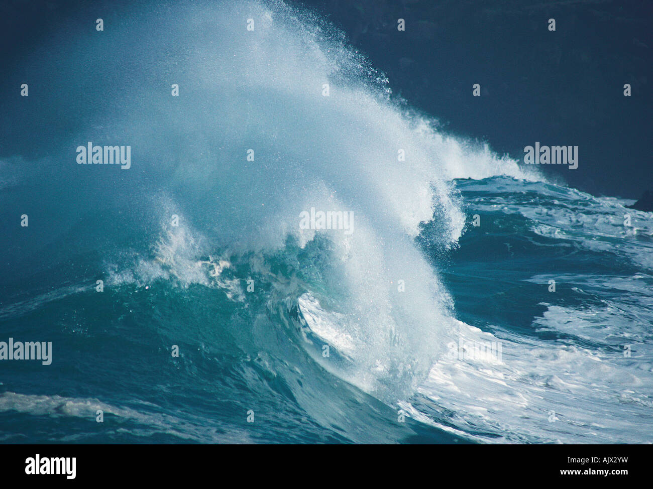 Close-up of wave breaking. Stock Photo