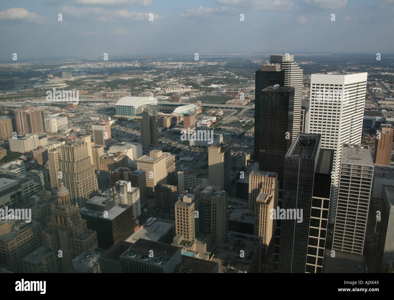 Aerial of the Uptown area of Houston Texas Stock Photo - Alamy