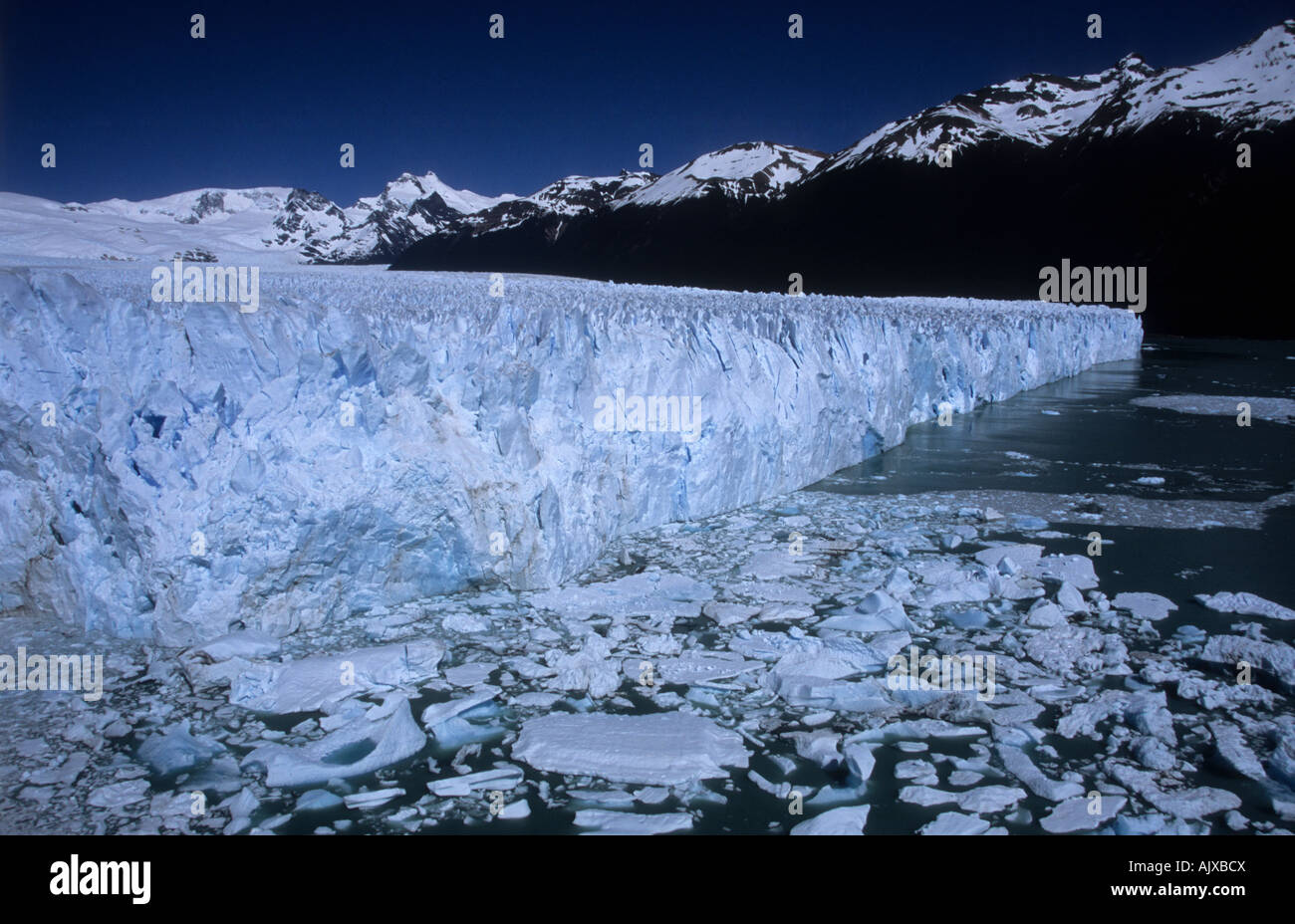 Perito Moreno Glacier and Lago Argentino, Los Glaciares National Park, Patagonia, Argentina Stock Photo