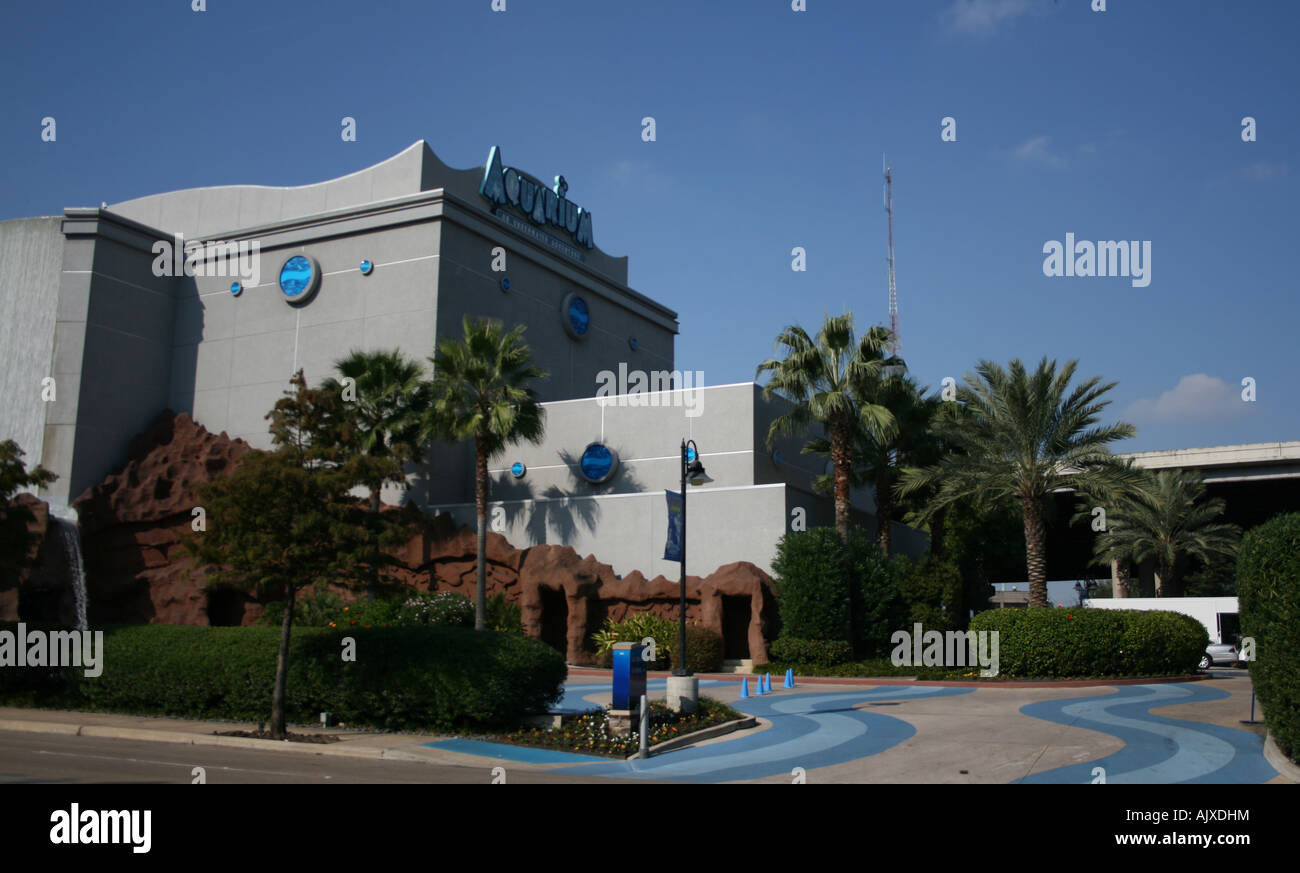exterior view of Downtown Houston Aquarium Texas November 2007 Stock