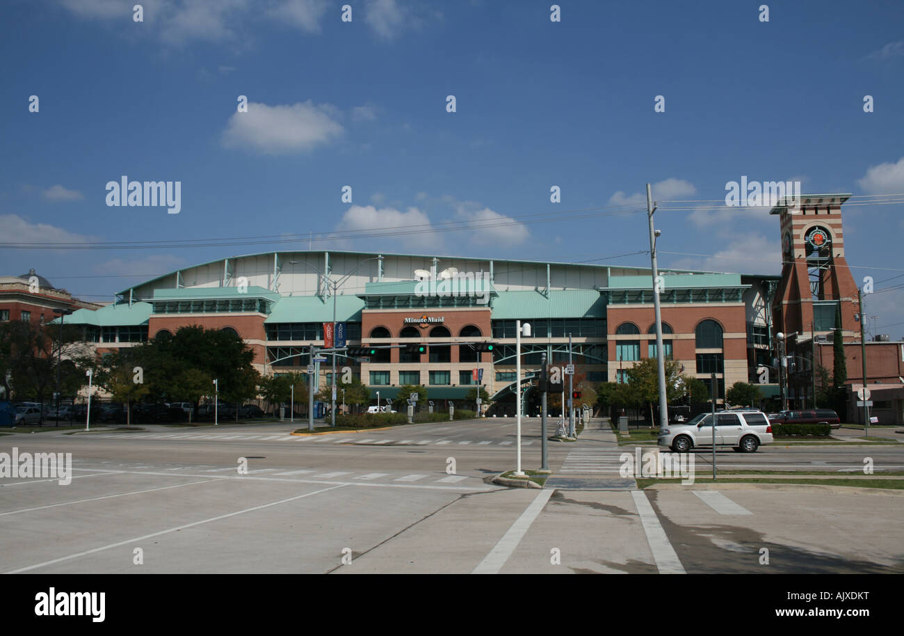 Aerial view of Minute Maid Park and downtown Houston Texas Stock Photo -  Alamy