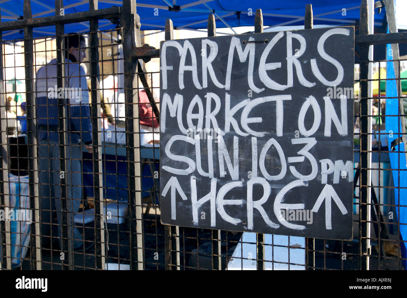 Farmers Market Signage Stock Photo - Alamy