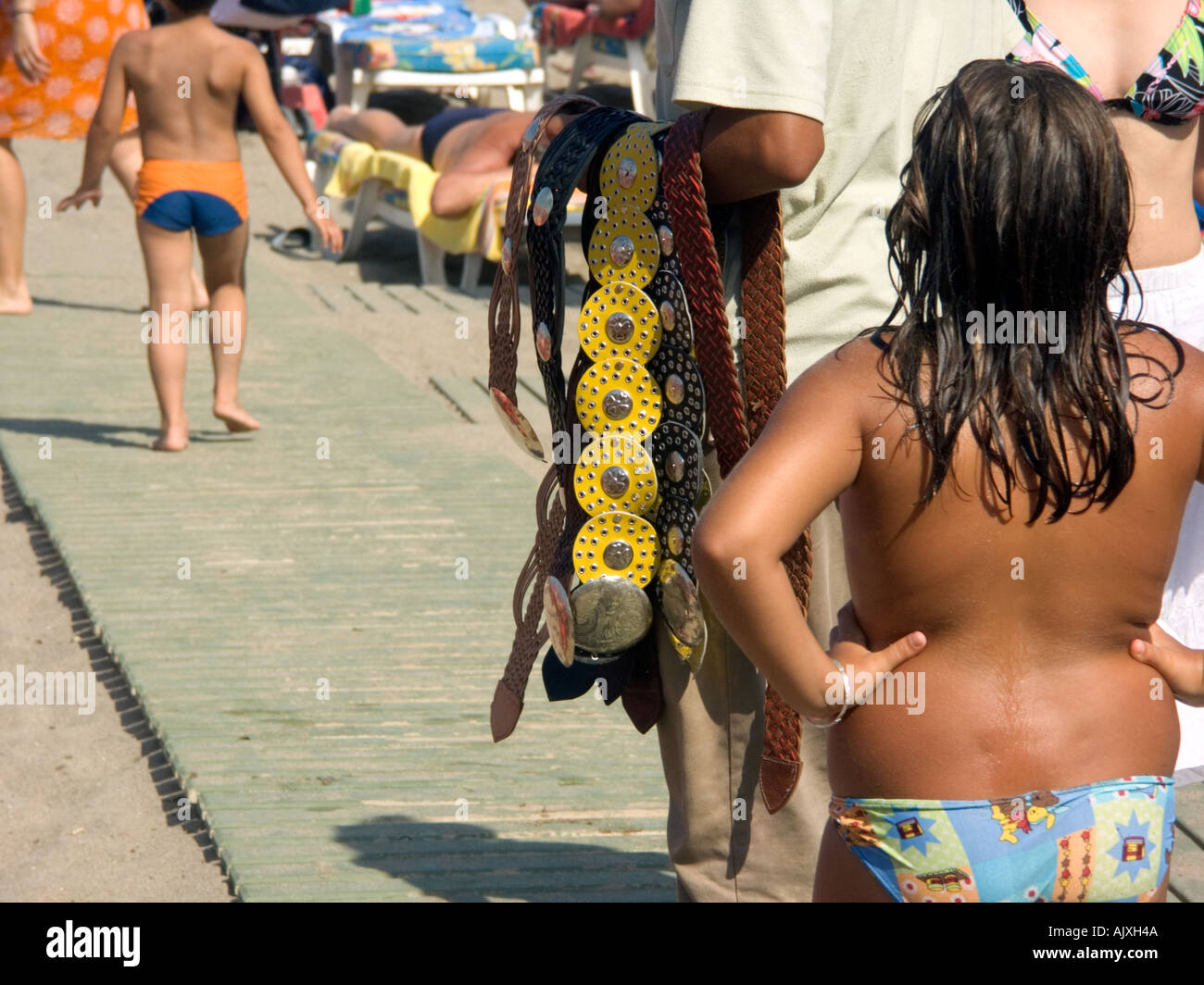 Costa del Sol beach scene, beaches, Spain, Europe Stock Photo - Alamy