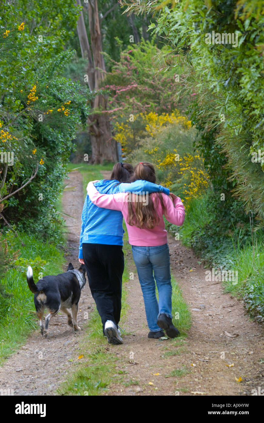 Girl Friends Two 11 Year Old Girls Walking Together On A Country Path Girl Friends Two 11 Year Old Girls Walking Together On A Country Path