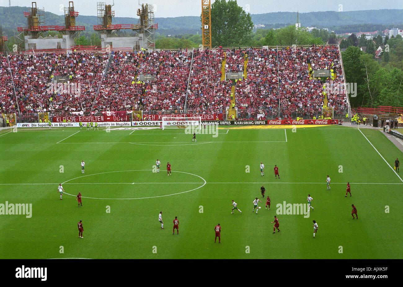 Fritz-Walter-Stadion during redevelopment for the 2006 World Cup finals, Kaiserslautern, Germany. Stock Photo