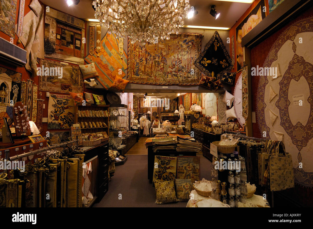 Shop in Brugge  with patestries Stock Photo