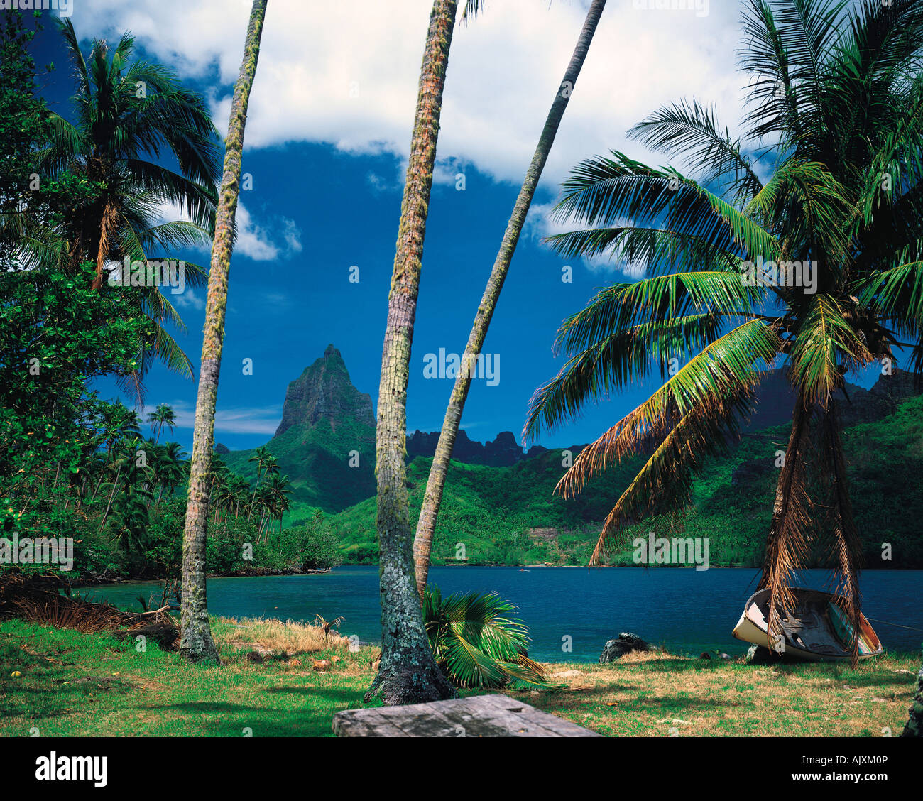 French Polynesia. Moorea. Society Islands. View of Cook's Bay Stock ...