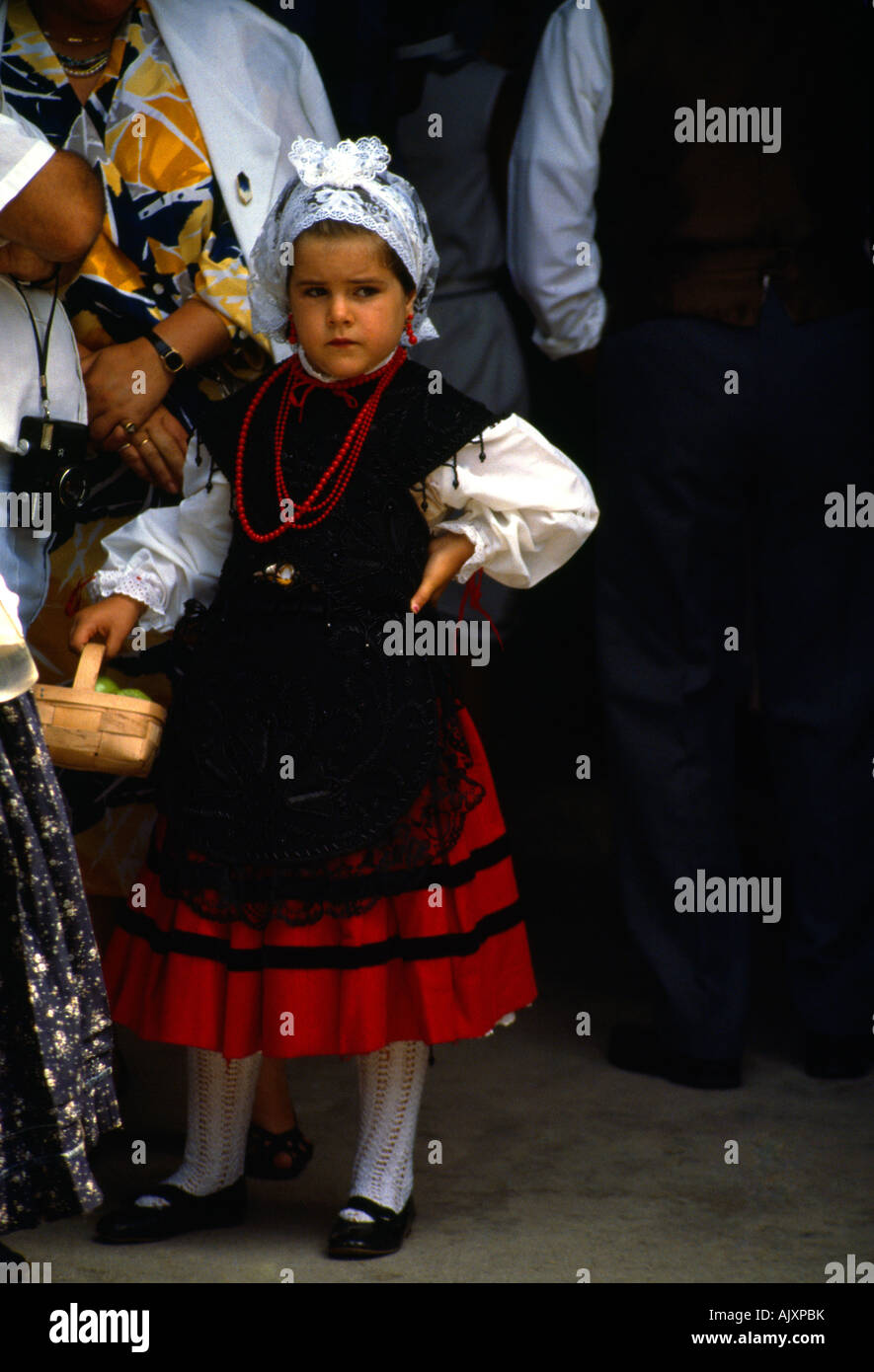 Asturias Spain Child In National Dress Stock Photo