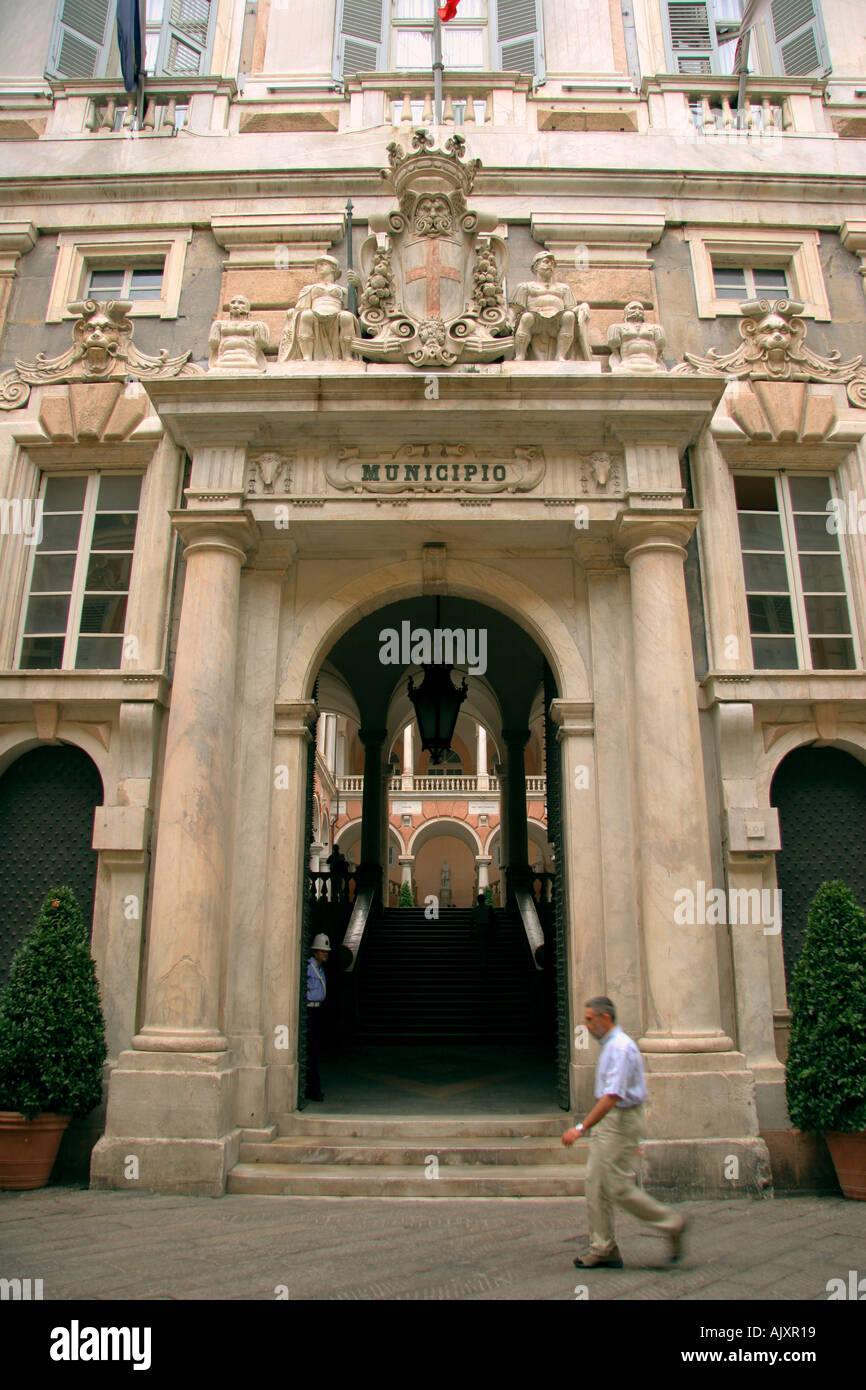 Genoa Town hall Stock Photo Alamy