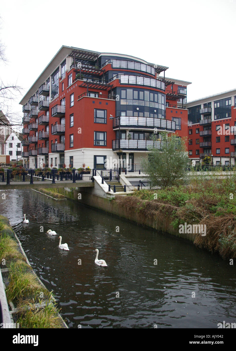 Kingston upon Thames Charter Quay development of flats Stock Photo Alamy