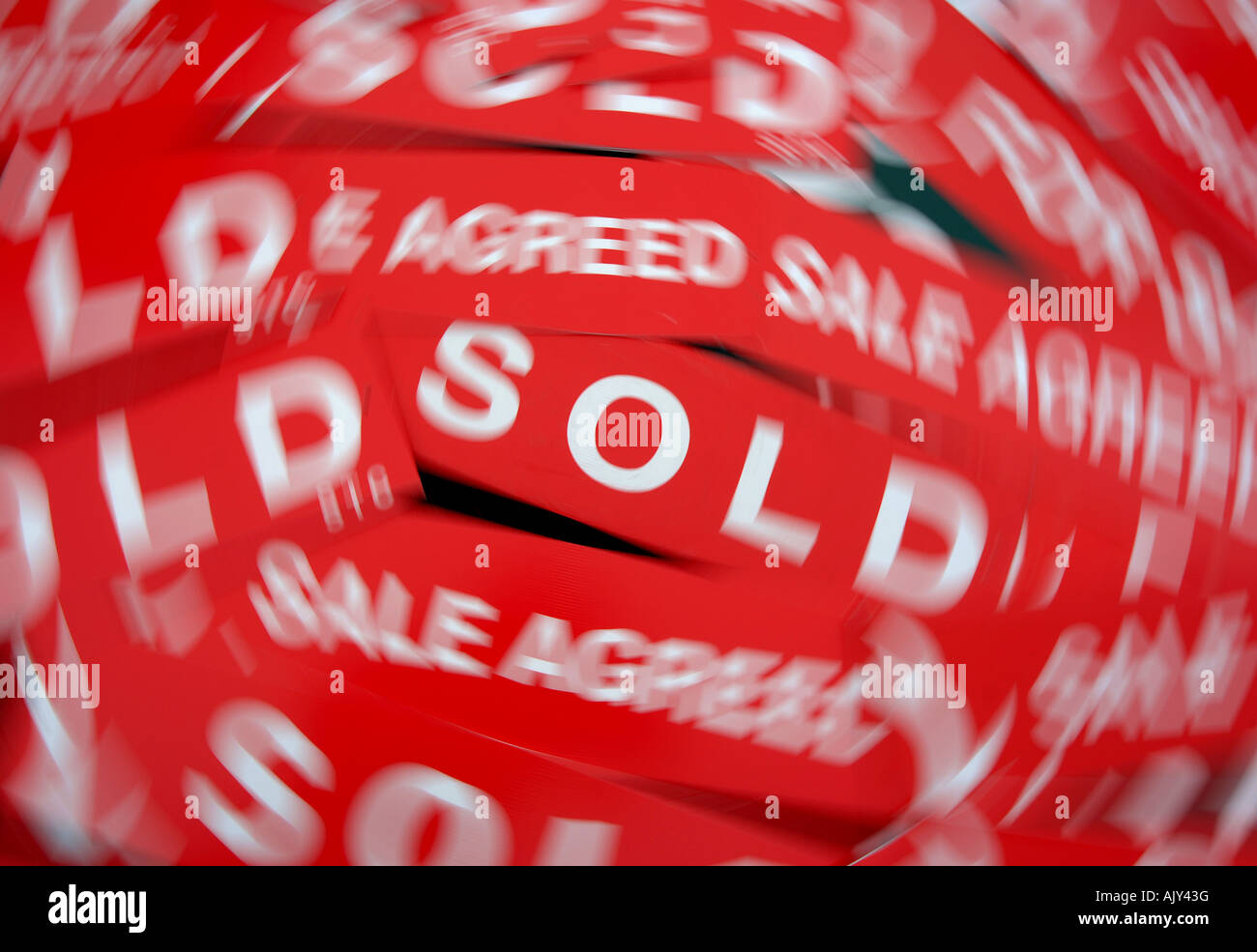 A picture of For Sale Sold and Sale Agreed signs illustrating property