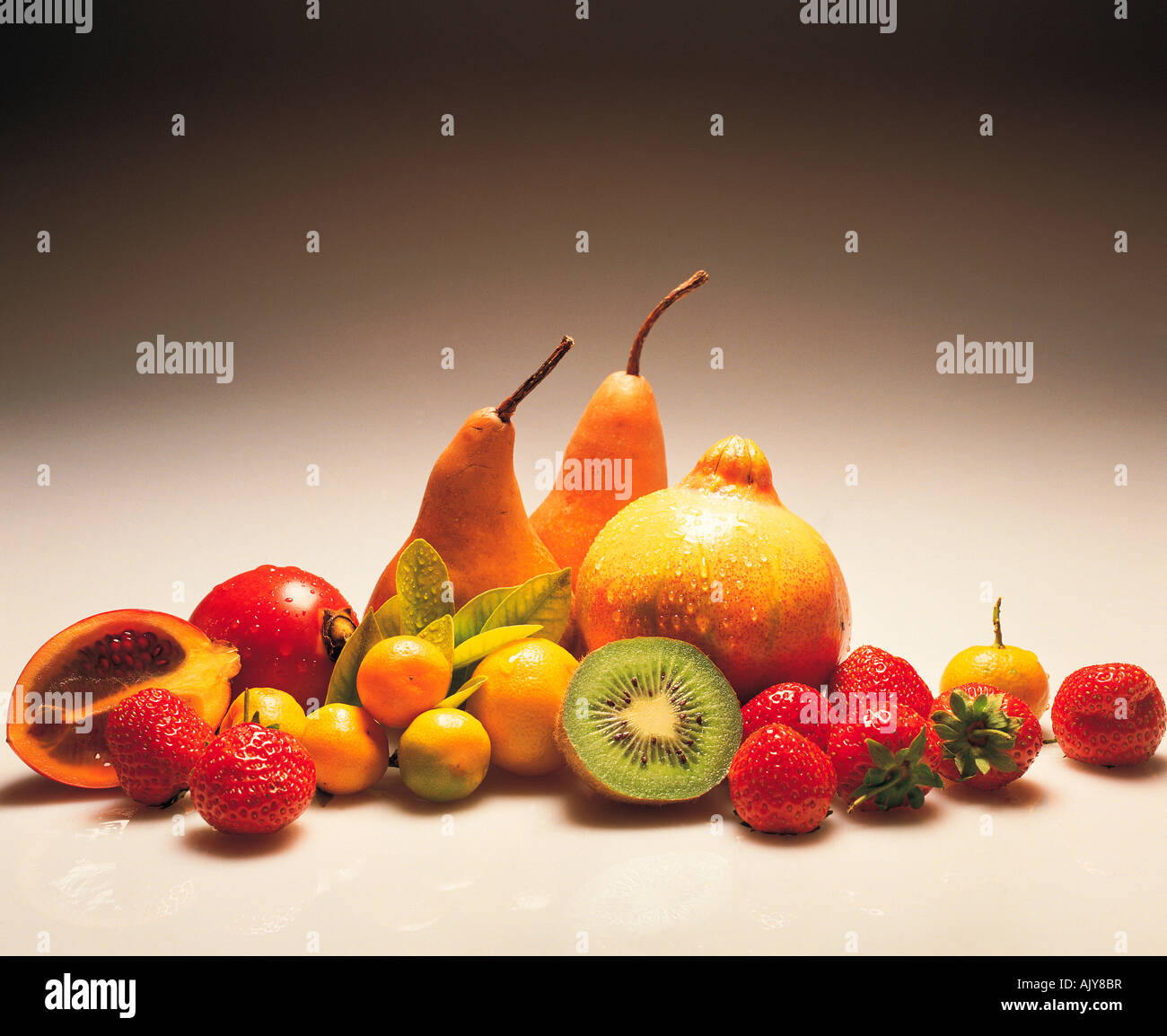 Studio still life image of fruit. Stock Photo
