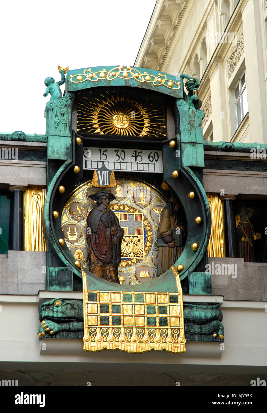 Anker Clock, Vienna Austria Stock Photo - Alamy