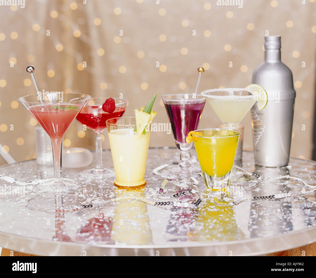 Group of cocktails Stock Photo