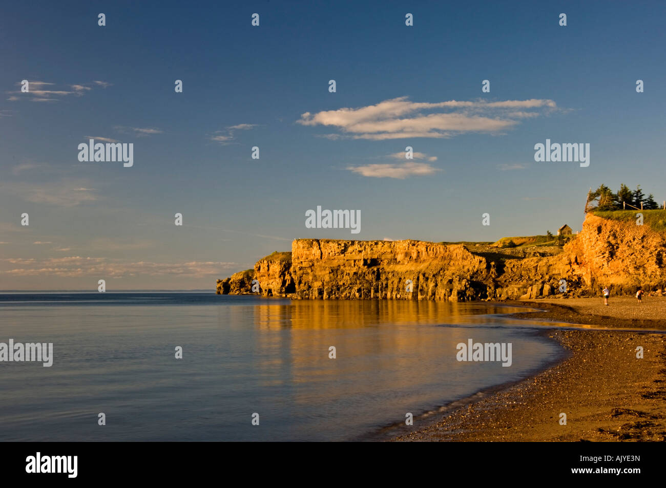 Cliffs along Bay of Chaleur , Pokeshaw Municipal Park, Pokeshaw, NB New Brunswick, Canada Stock