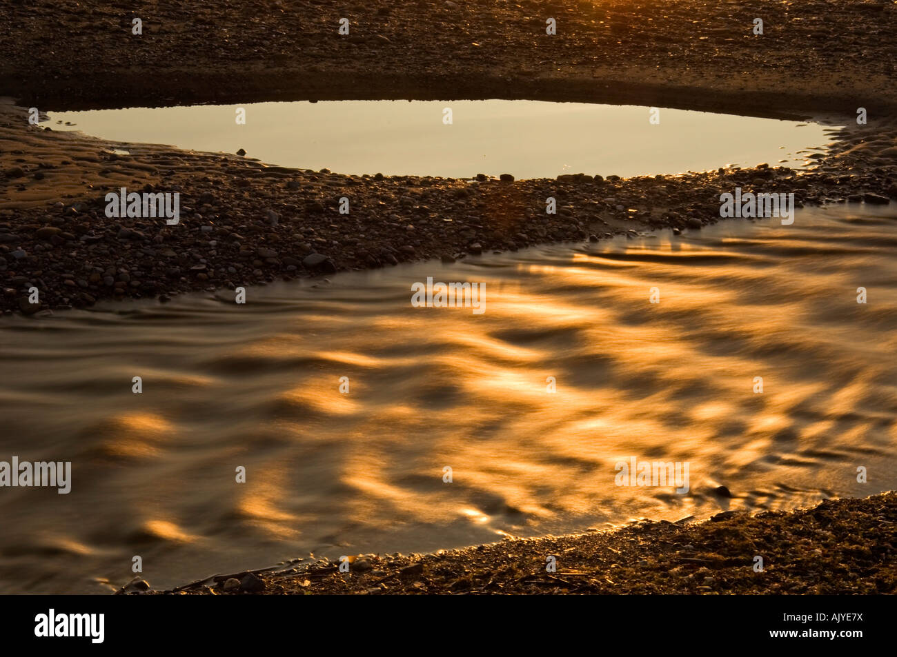Stream draining into Bay of Chaleur, Pokeshaw Municipal Park, Pokeshaw, NB New Brunswick, Canada