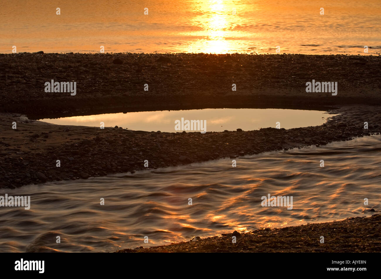 Stream draining into Bay of Chaleur, Pokeshaw Municipal Park, Pokeshaw, NB New Brunswick, Canada