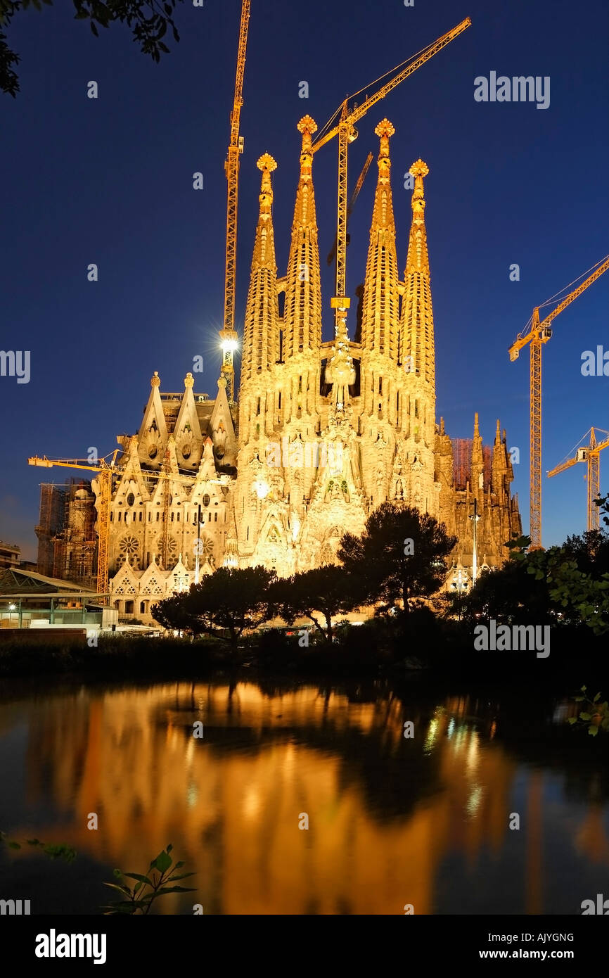 The Sagrada Familia by Antoni Gaudi in Barcelona, Spain Stock Photo