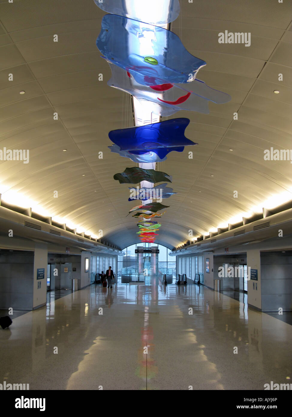 Terminal link lobby IAH airport Stock Photo Alamy