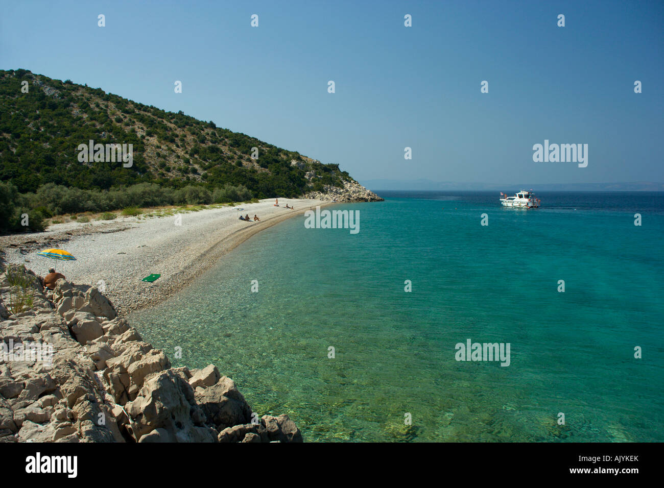 Duba Peljeska beach Croatia Stock Photo