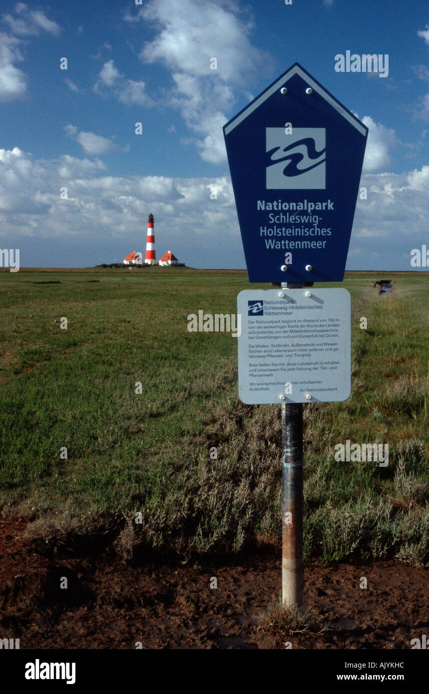 Sign / Nationalpark Wattenmeer / Schild Stock Photo - Alamy