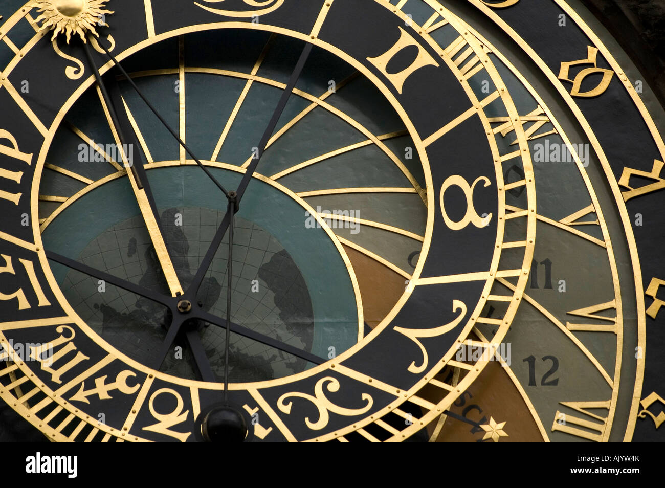 Astrological clock in Prague Stock Photo