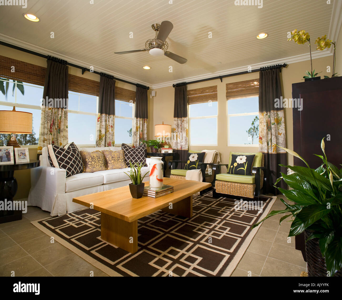 Interior of living room Stock Photo Alamy