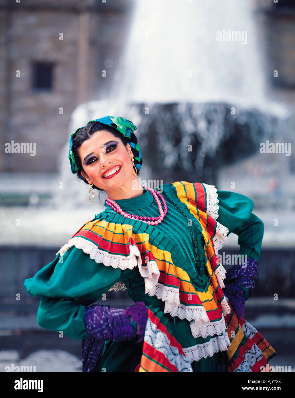 Mexico. Jalisco State. Guadalajara. Carnival. Woman dancer in traditional  costume Stock Photo - Alamy