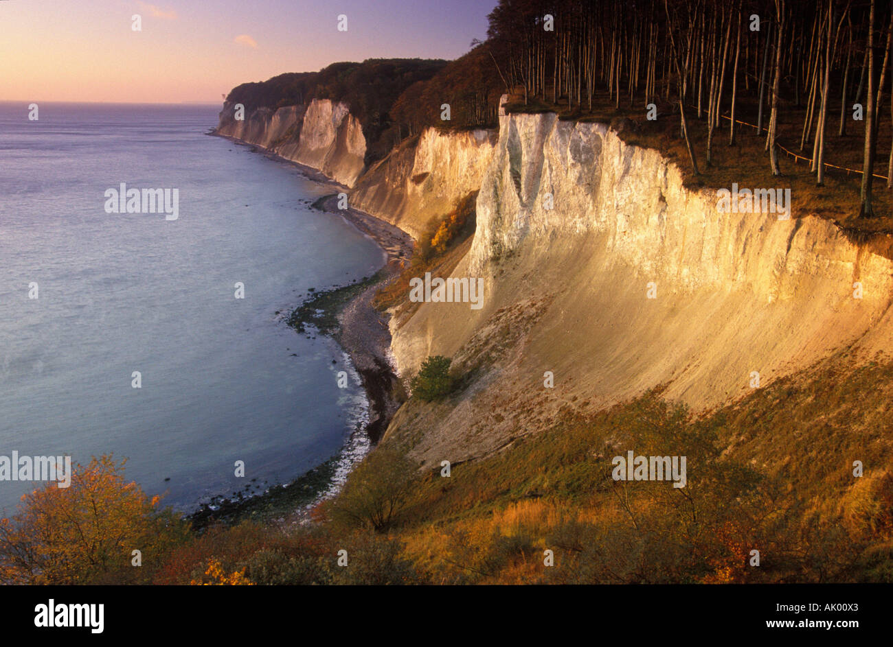 Chalk Cliff Coast Stock Photo Alamy