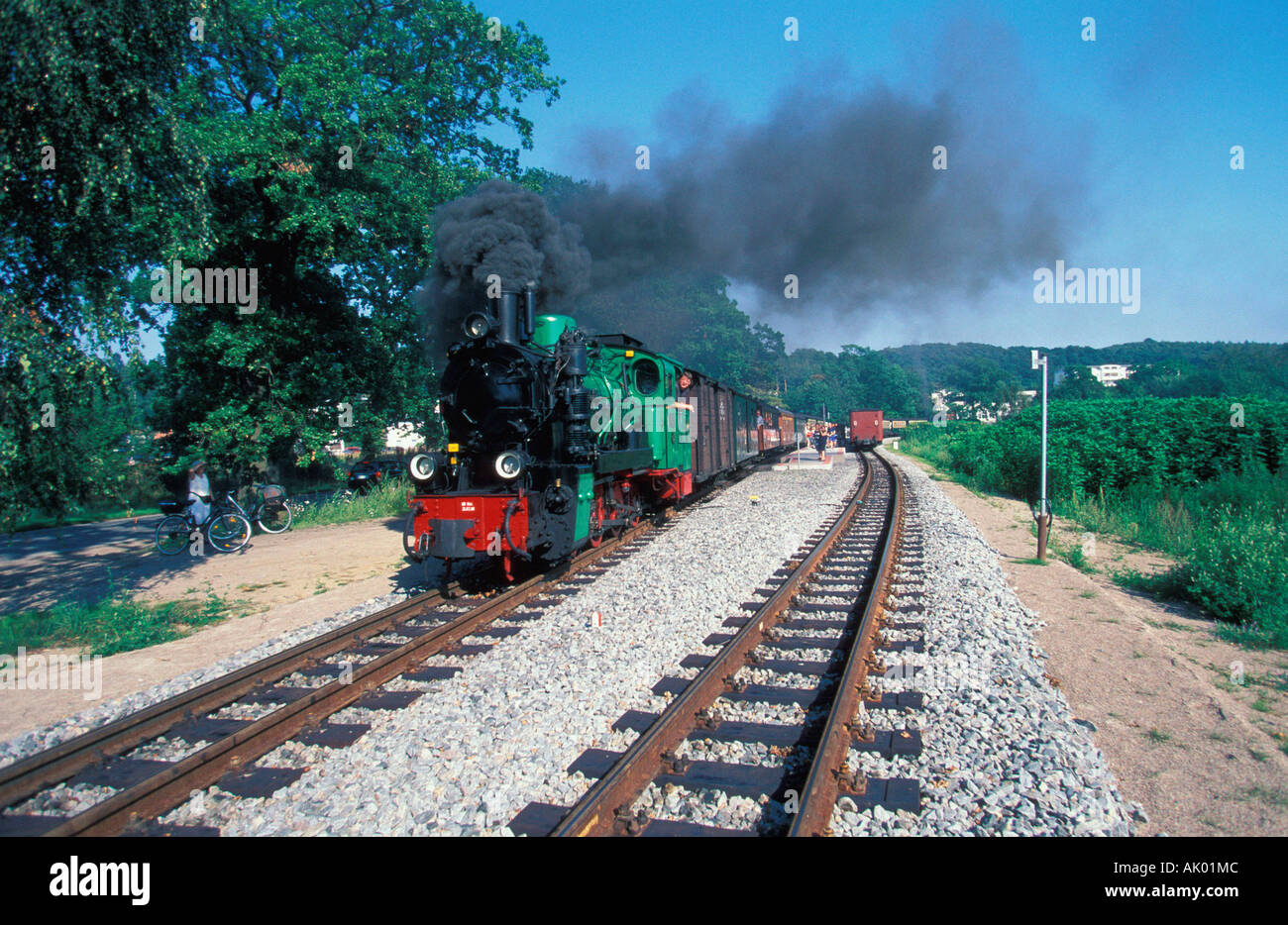 Steam engine / Dampflokomotive Rasender Roland Stock Photo