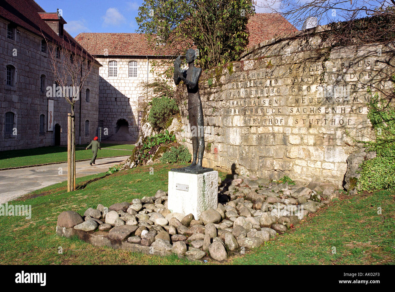 Memorial to the Holocaust at La Citadelle de Besancon or The Citadel of Besancon in the French comte region of France Stock Photo