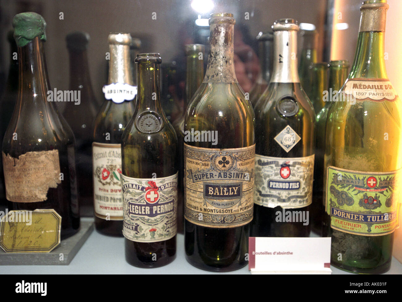 Absinthe display at the Museum of Absinthe in Pontarlier in the French  Comte region of France Stock Photo - Alamy