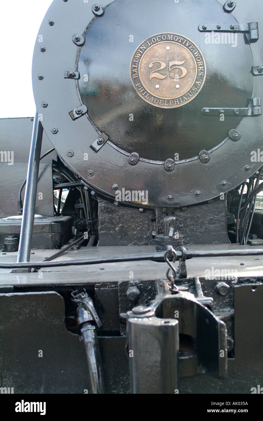 Boiler of Old Steam Engine at Flagstaff Arizona United States America USA Stock Photo