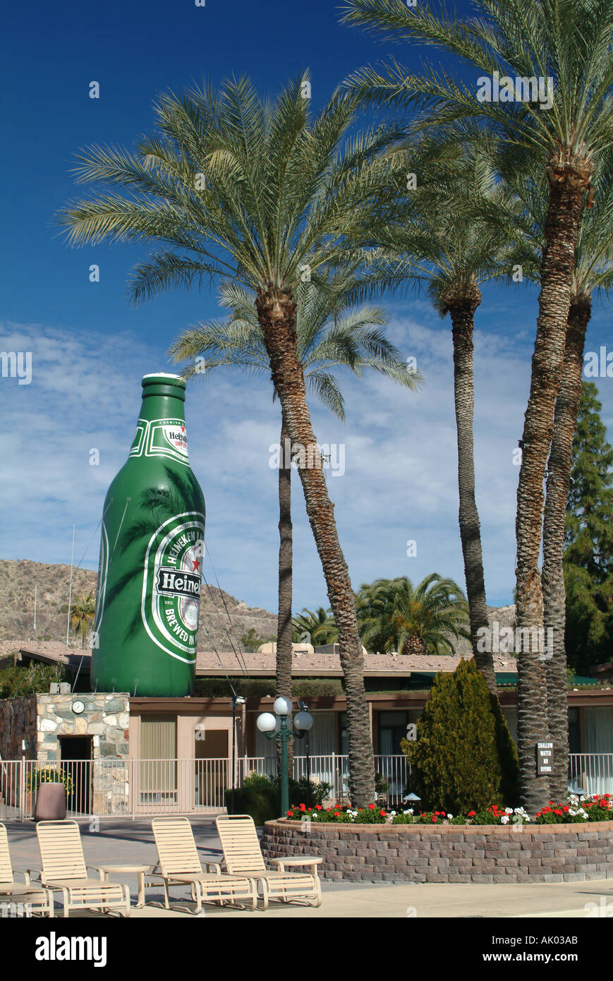 Large Inflatable Bottle at Marriott Mountain Shadows Resort Hotel Scottsdale Arizona United States America USA Stock Photo