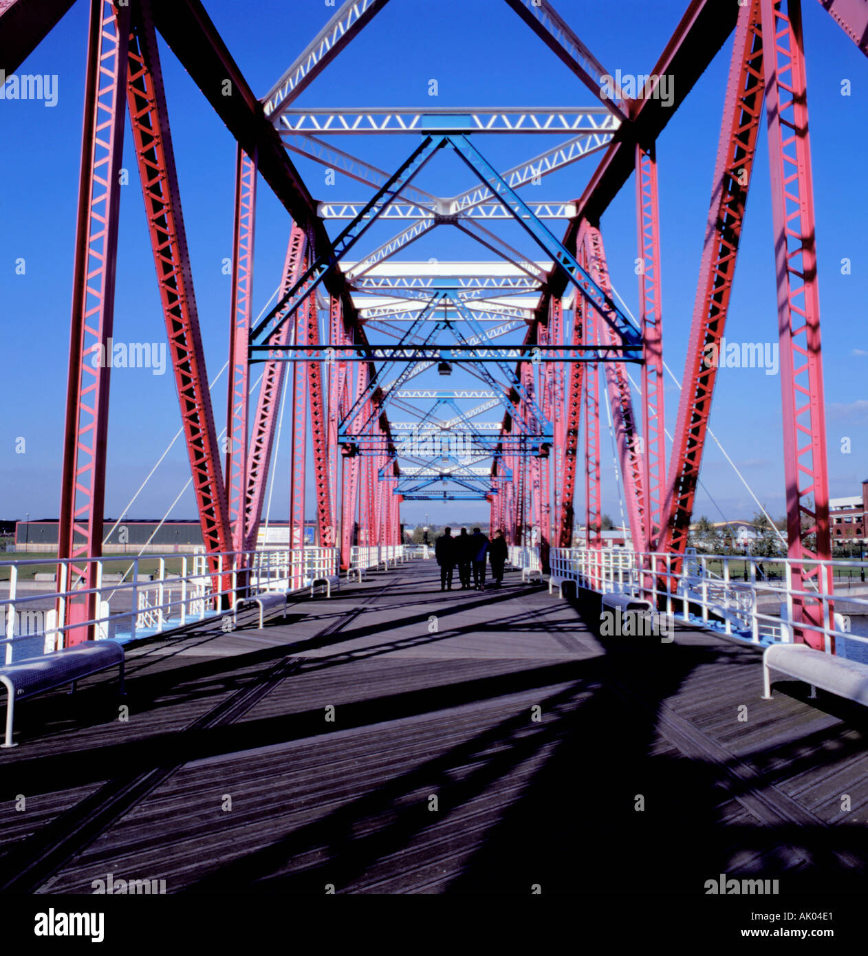 Detroit Bridge, steel lattice girder former railway bridge between Erie
