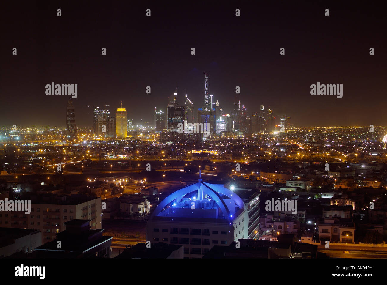 Dubai at night Stock Photo Alamy