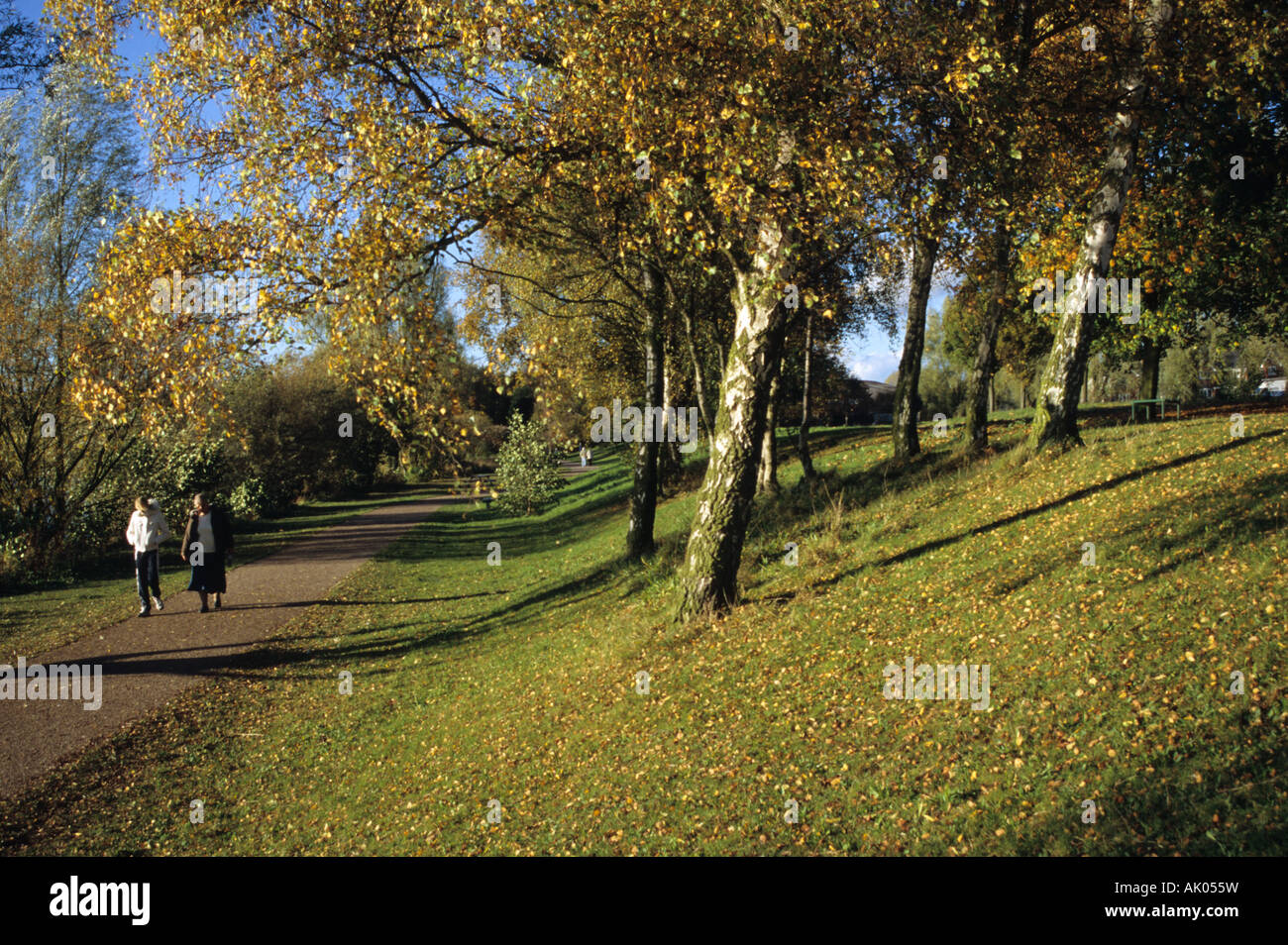 Walkers Enjoying Westport Lake StokeonTrent Stock Photo Alamy