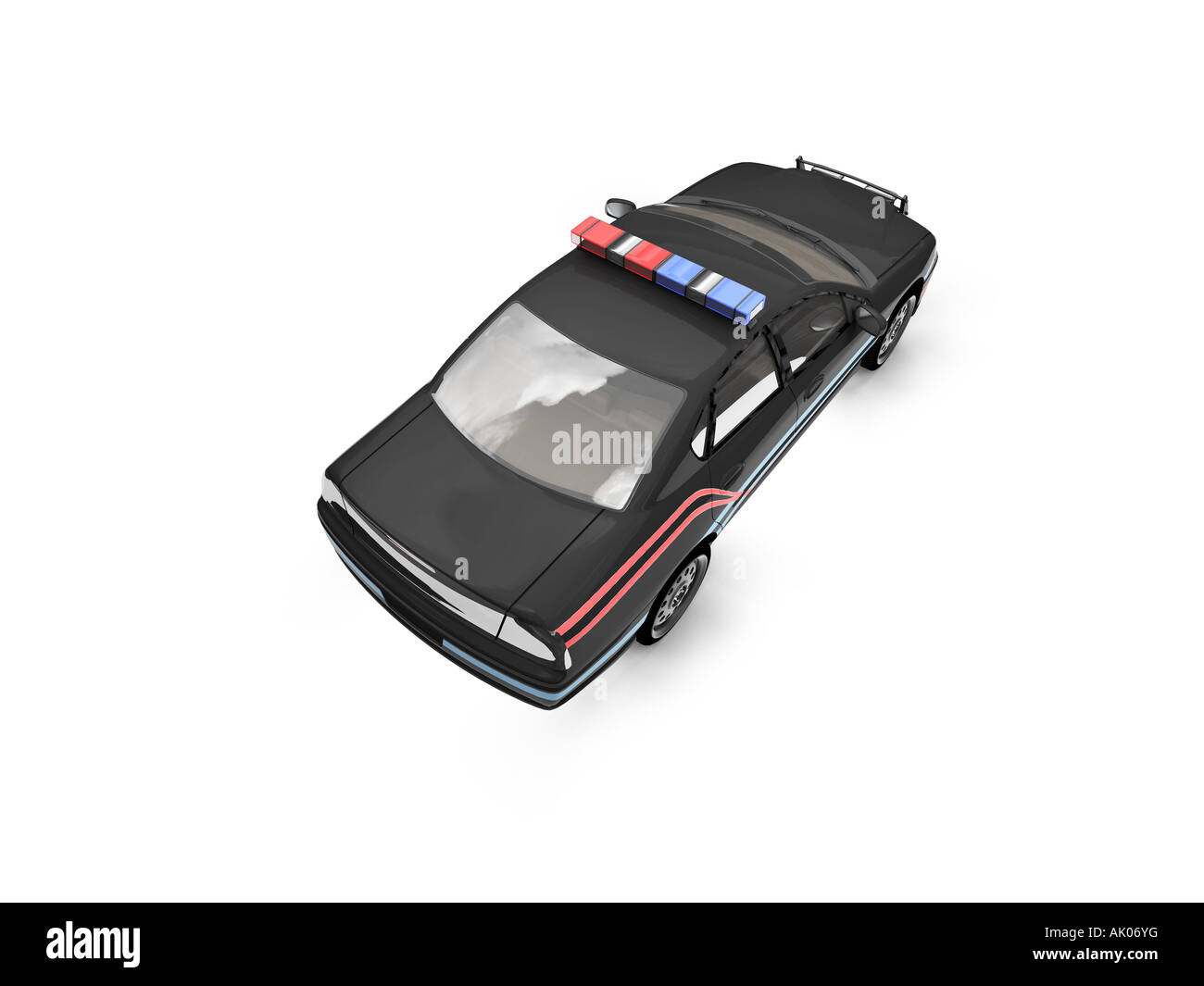 isolated police car on a white background Stock Photo - Alamy