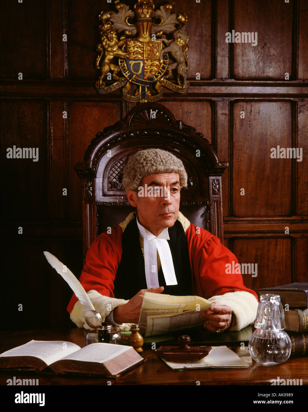 High court judge in session Stock Photo Alamy