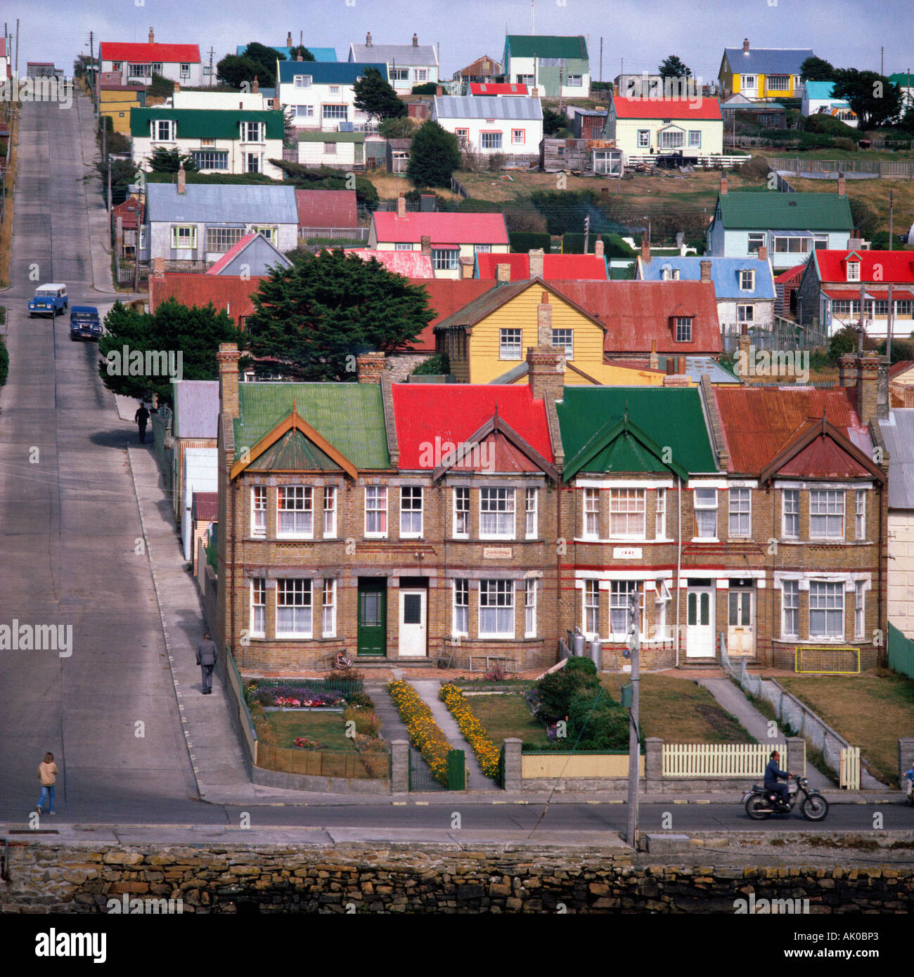 Houses / Port Stanley / Haeuser Stock Photo - Alamy