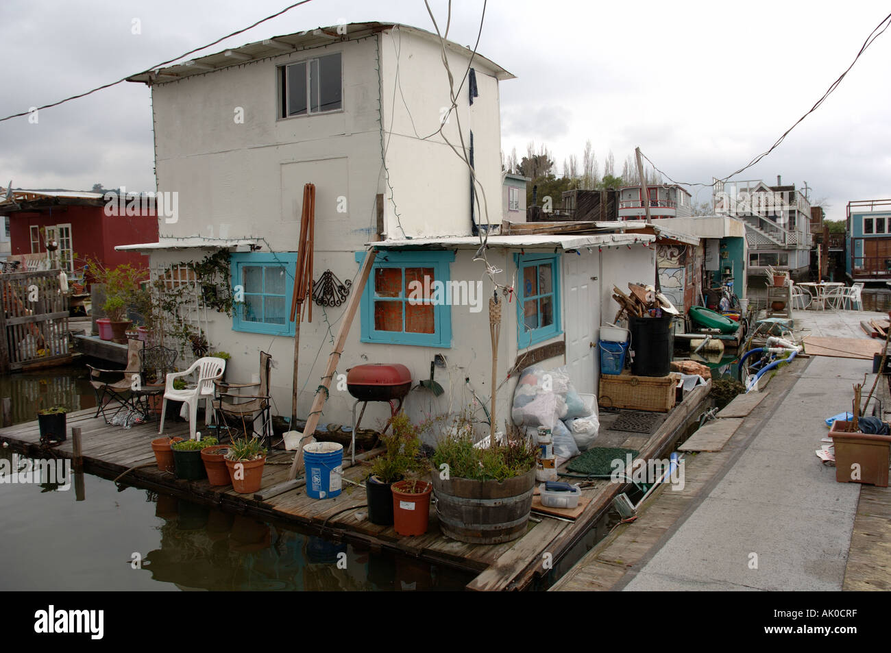 Floating Homes on San Francisco Bay Stock Photo Alamy
