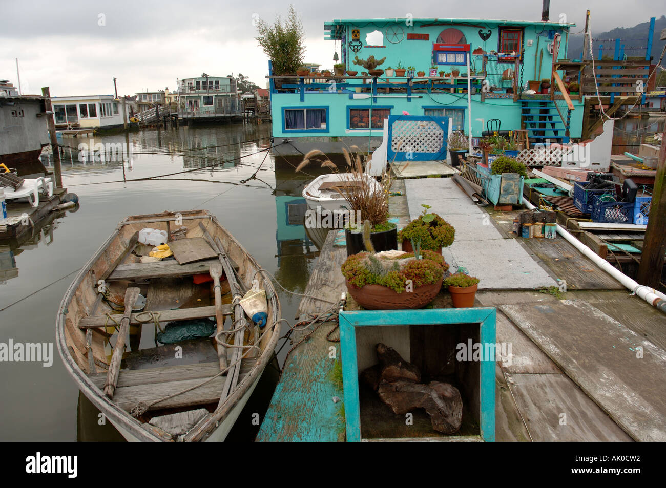 Floating Homes on San Francisco Bay Stock Photo Alamy