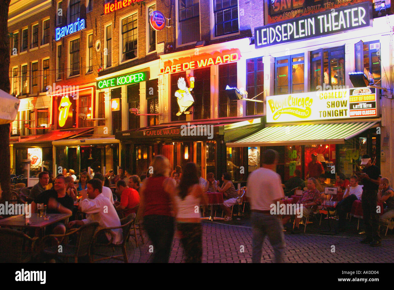 Amsterdam Holland Leidseplein nightlife Stock Photo 1248515 Alamy