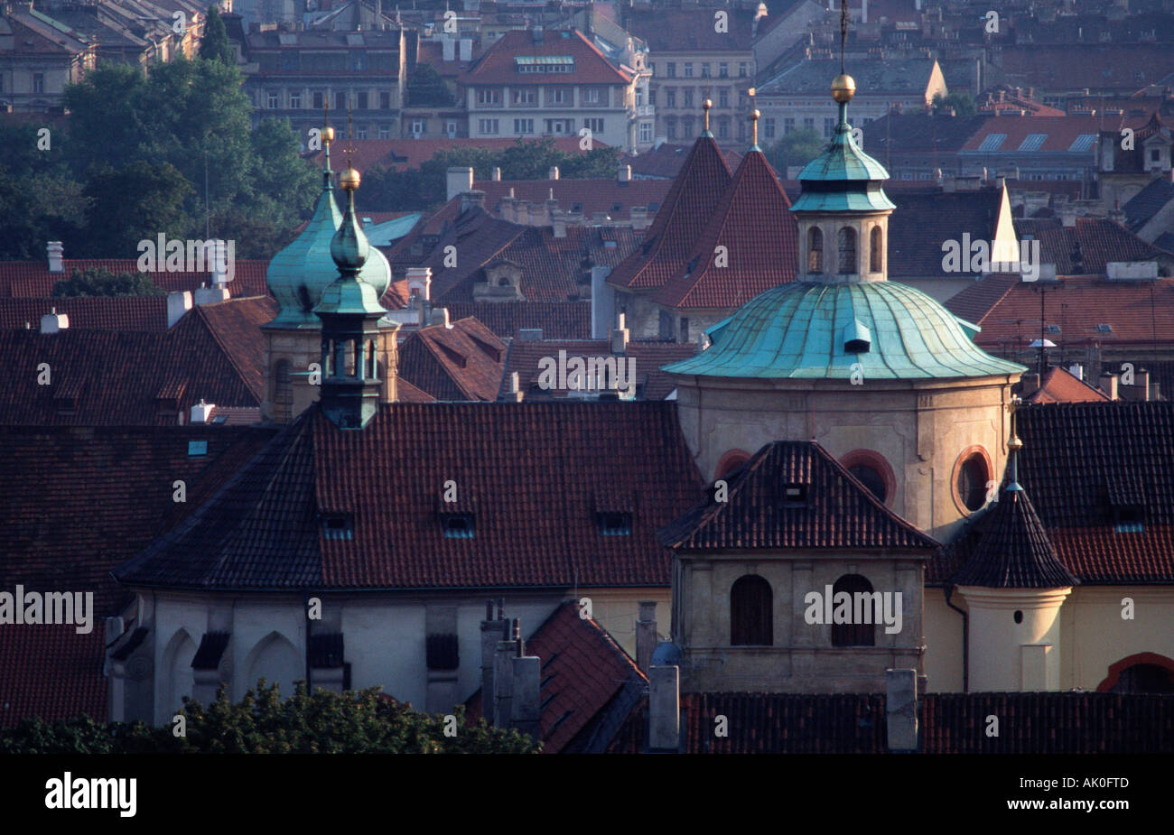View on Prague / Blick auf Prag Stock Photo